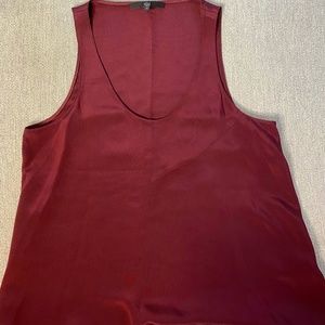Burgundy Asymmetrical Blouse -Tibi